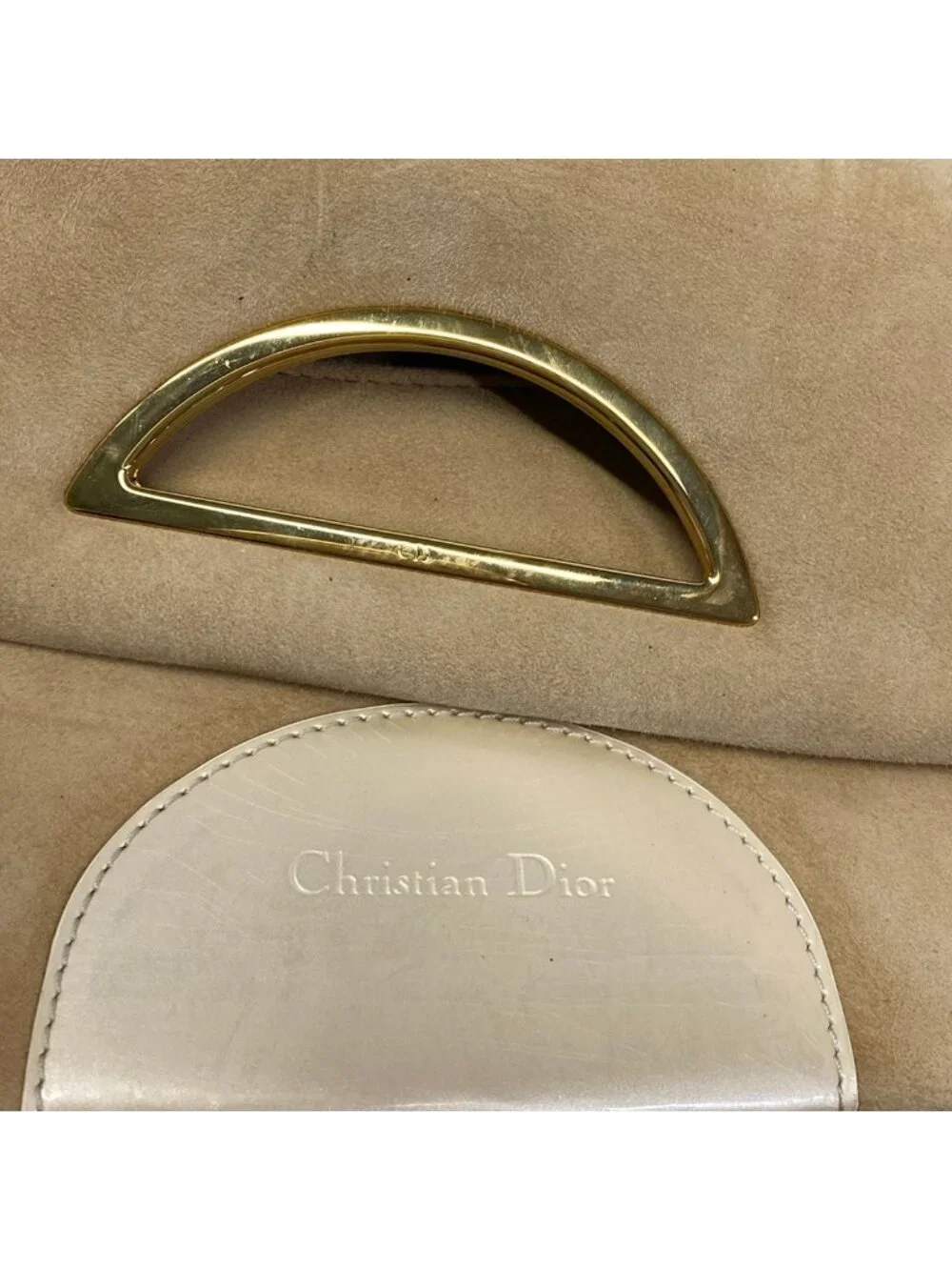 Dior Shoulder Bag Maris Pearl Beige Leather